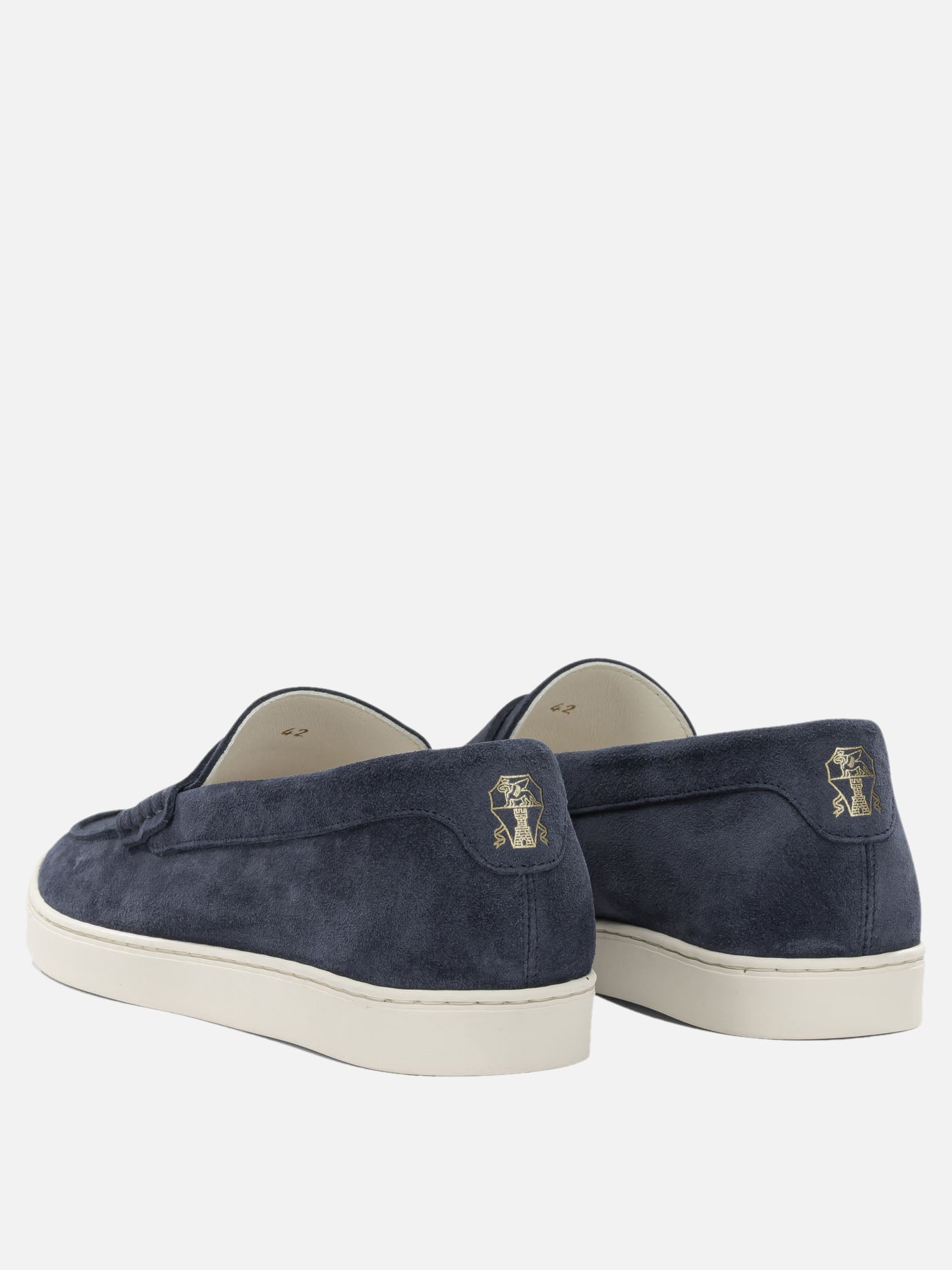Mocassini 100% leather - 100% rubber  Blu - Brunello Cucinelli Uomo | PDP | VIETTI Online Store | Zoom-Modal_4
