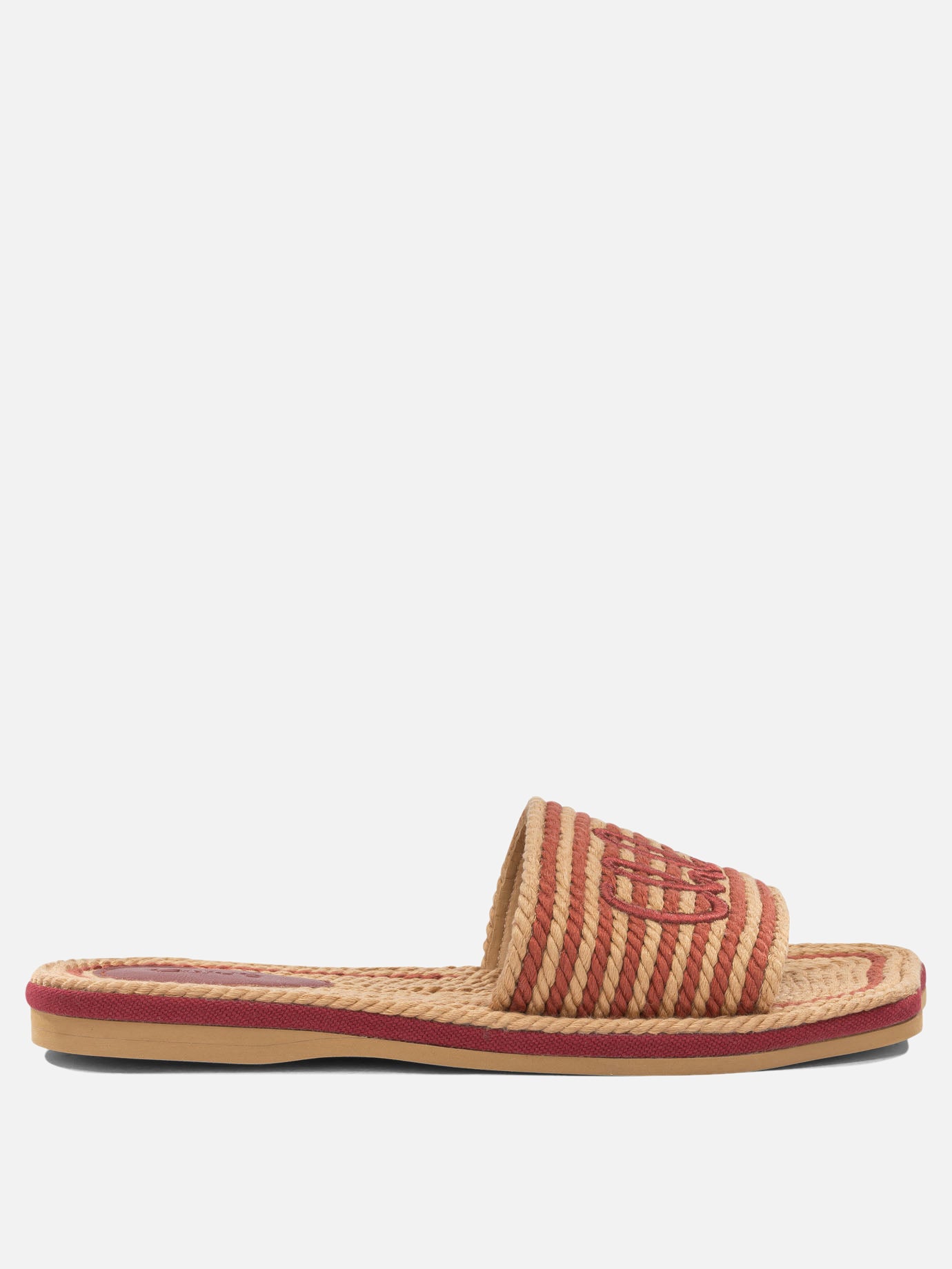 Slides 100% cotton 100% lamb leather - 200% eva  Red - Chloé Women | PDP | VIETTI Online Store | Zoom-Modal
