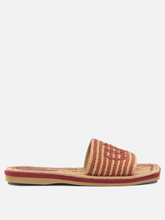 Slides 100% cotton 100% lamb leather - 200% eva  Red - Chloé Women | PLP | VIETTI Online Store 
