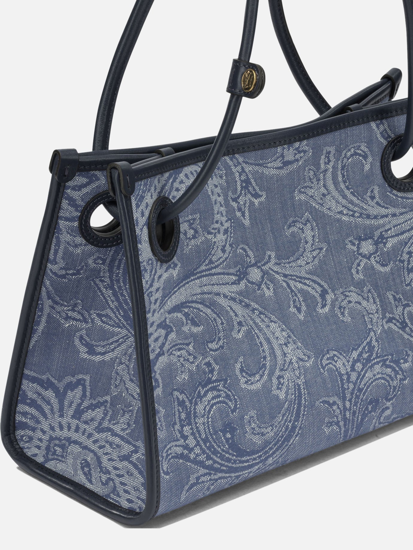 Borse medie 83% cotton 16% polyamide 1% elastane - Other fabric: 100% leather  Blu - Etro Donna | PDP | VIETTI Online Store | Zoom-Modal_4
