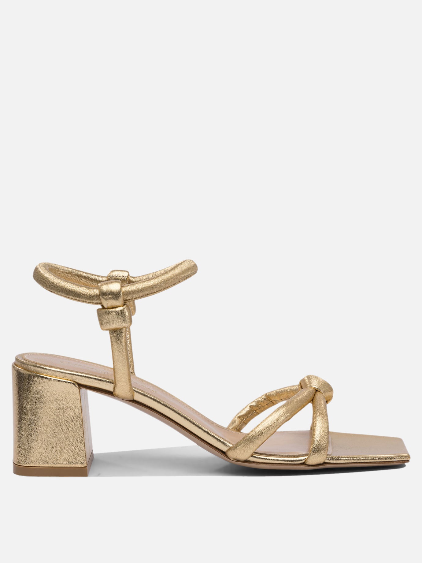 Heeled sandals 100% leather - 100% leather  Gold - Gianvito Rossi Women | PDP | VIETTI Online Store | thumbnail