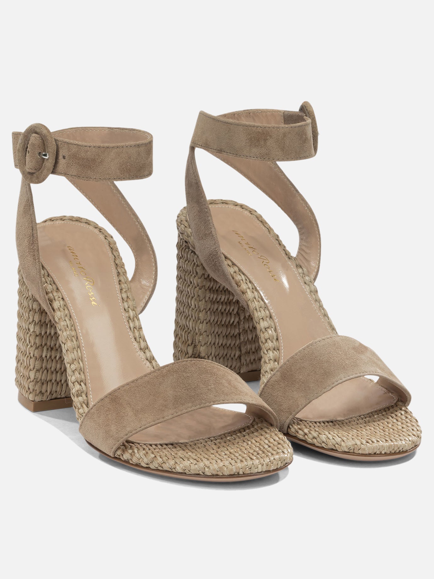 Heeled sandals 100% suede leather - 100% suede leather  Beige - Gianvito Rossi Women | PDP | VIETTI Online Store | Zoom-Modal_2
