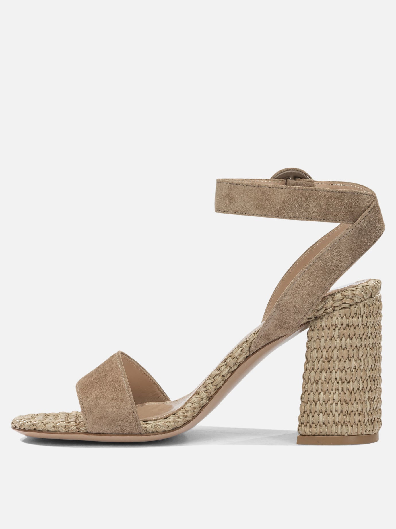 Heeled sandals 100% suede leather - 100% suede leather  Beige - Gianvito Rossi Women | PDP | VIETTI Online Store | Zoom-Modal_3
