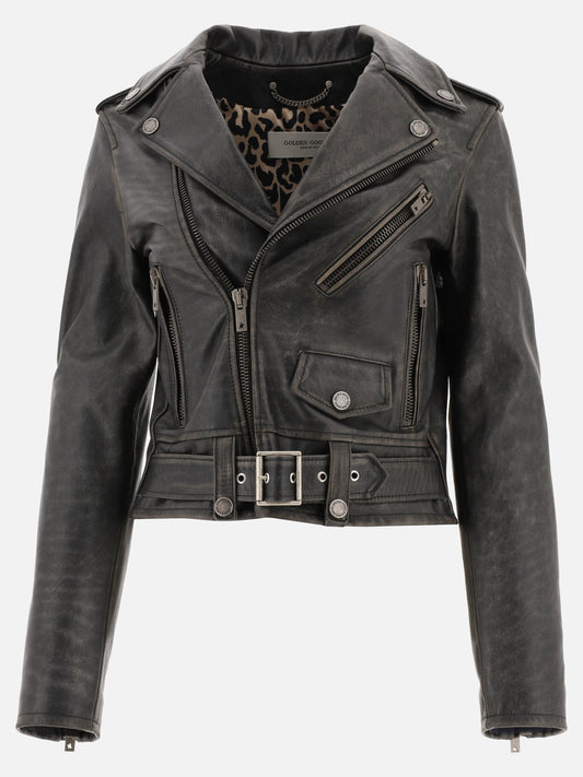 Golden Goose "Chiodo Destiny" Leather jacket Black

