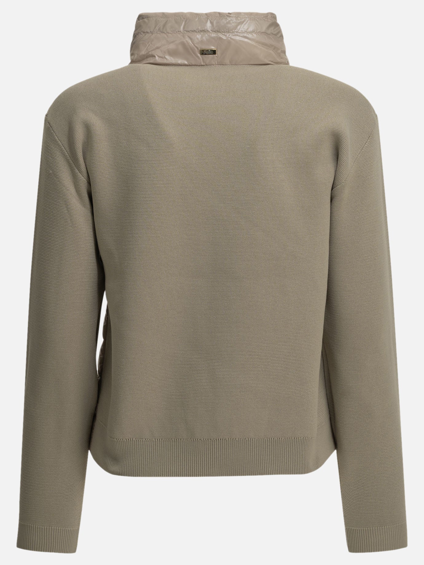 Herno Cotton and Ultra-light nylon short down jacket Beige - VIETTI