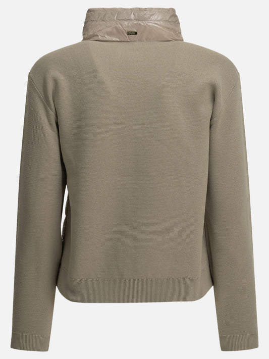 Herno Cotton and Ultra-light nylon short down jacket Beige

