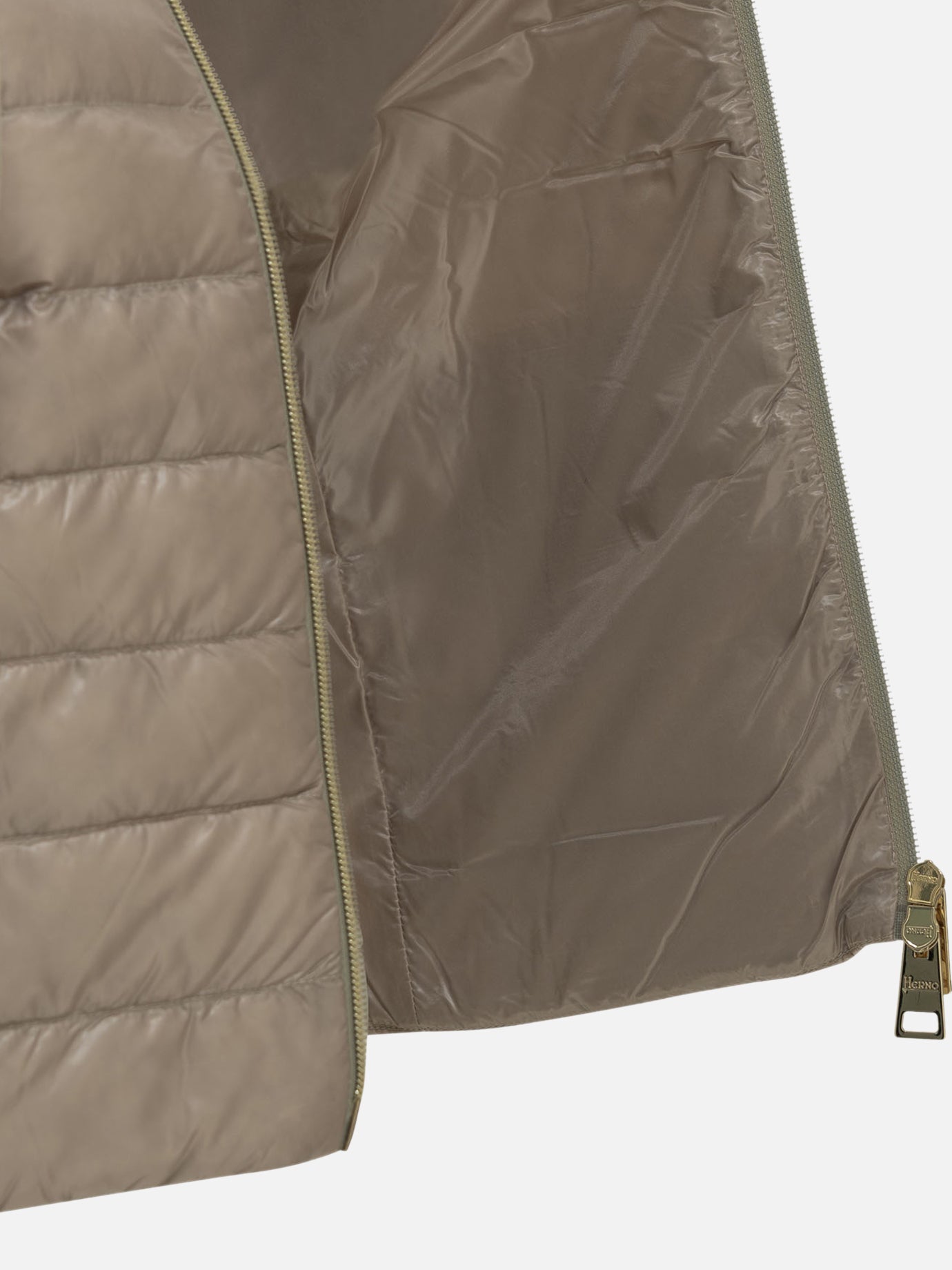 Herno Cotton and Ultra-light nylon short down jacket Beige

