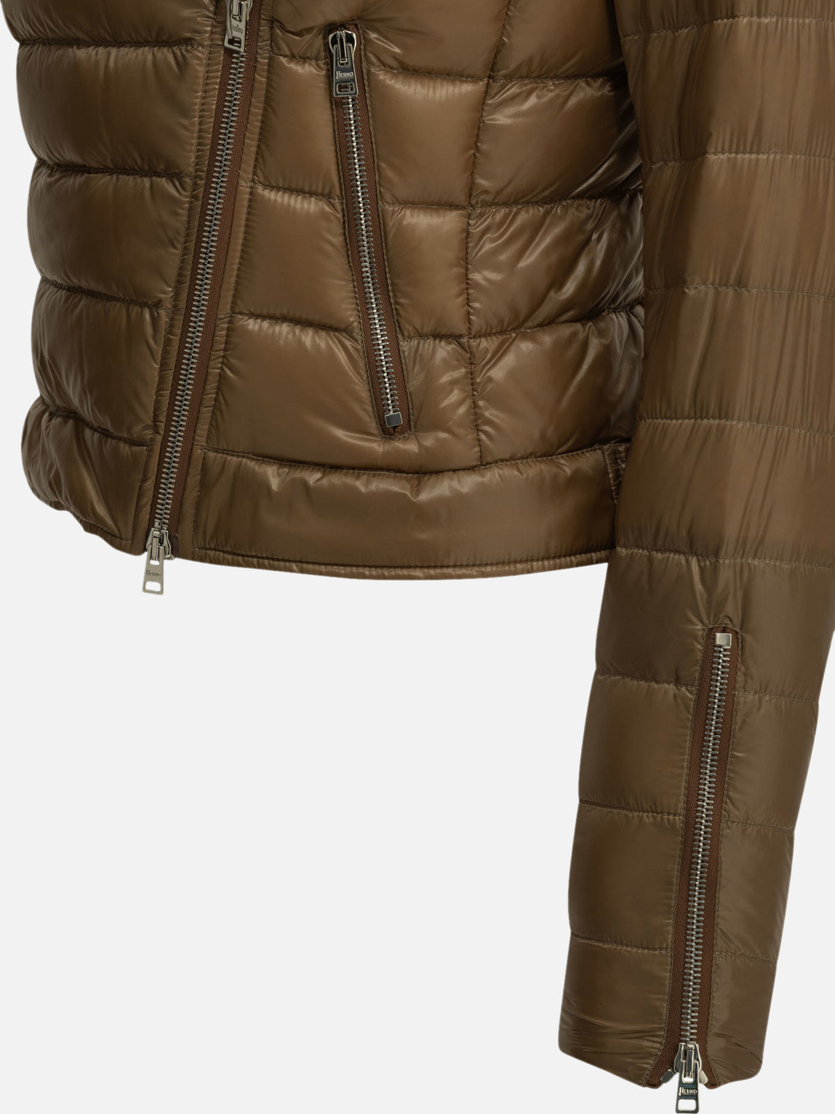 Herno Ultra-light nylon short down jacket Brown

