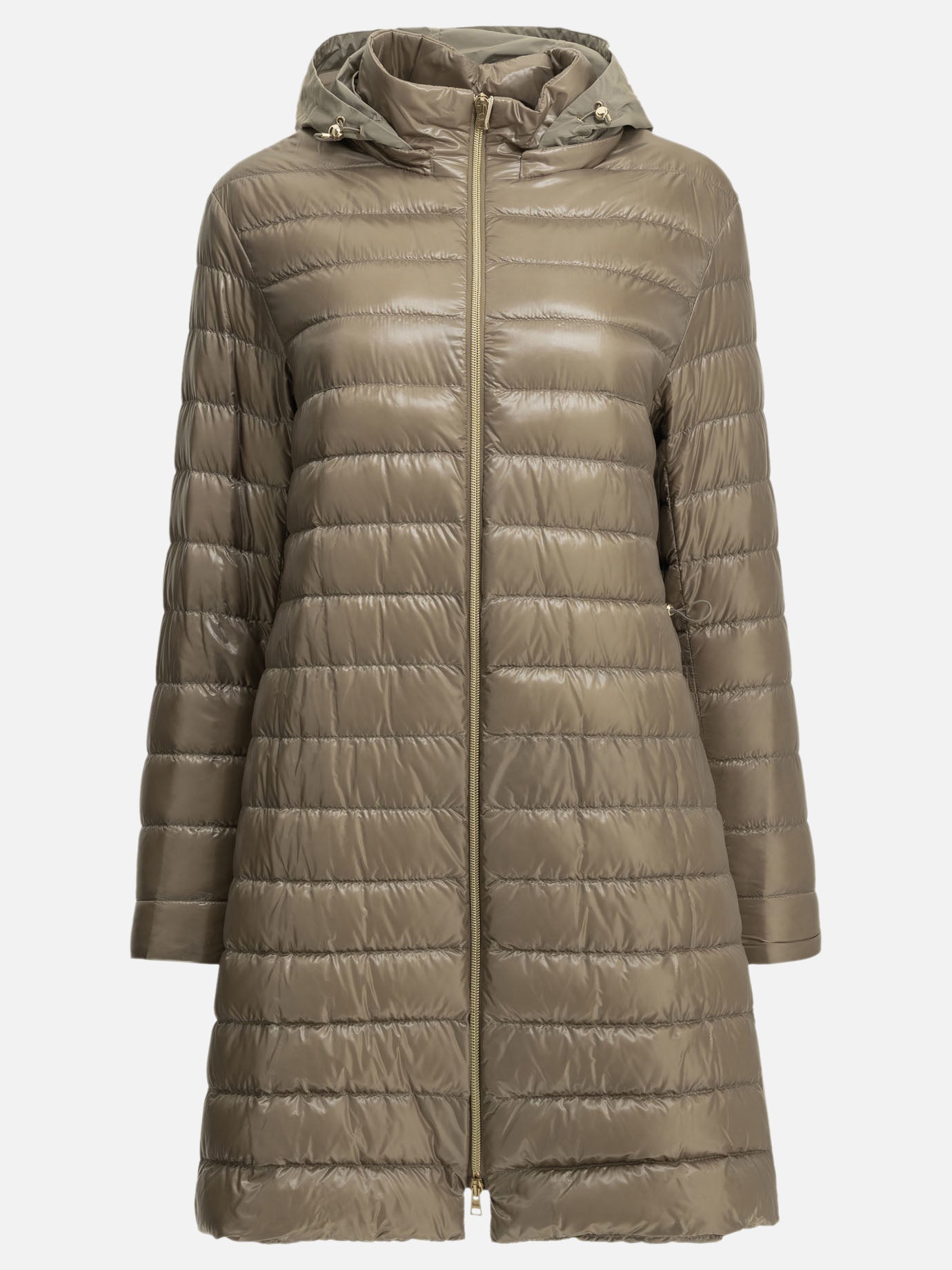 Herno Long down jacket made of ultra-light nylon Beige - VIETTI