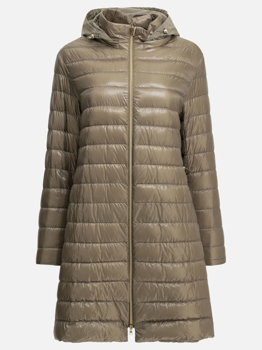 Herno Long down jacket made of ultra-light nylon Beige

