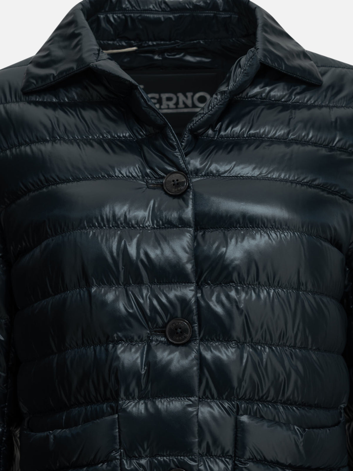 Herno Ultra-light nylon short down jacket Blue

