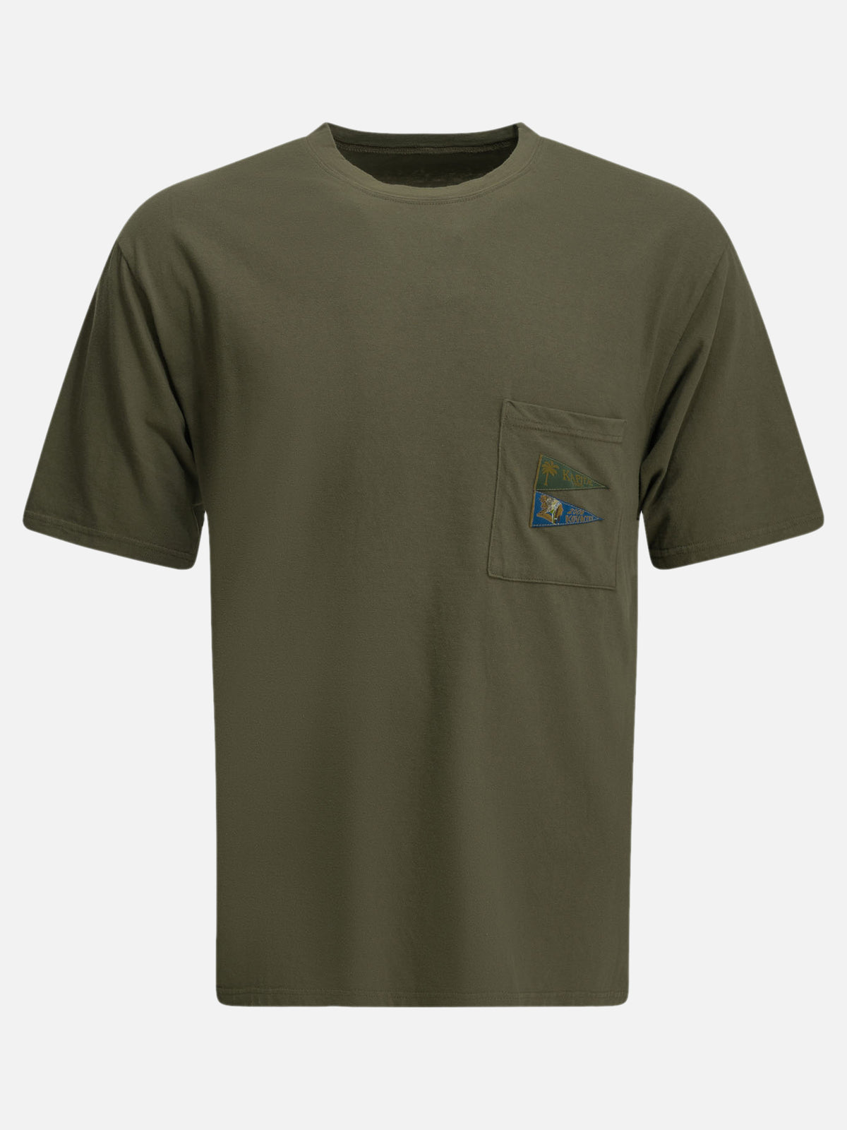 KAPITAL "Pennant" Crew-Neck T-Shirt Green

