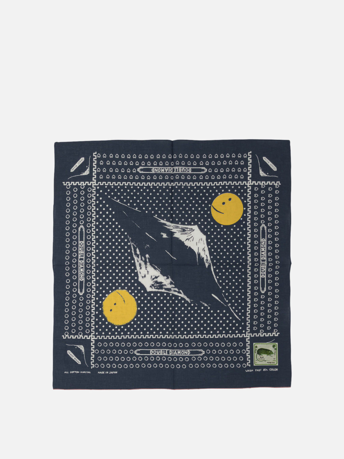 KAPITAL "Fastcolor Selvedge" Bandana Blue