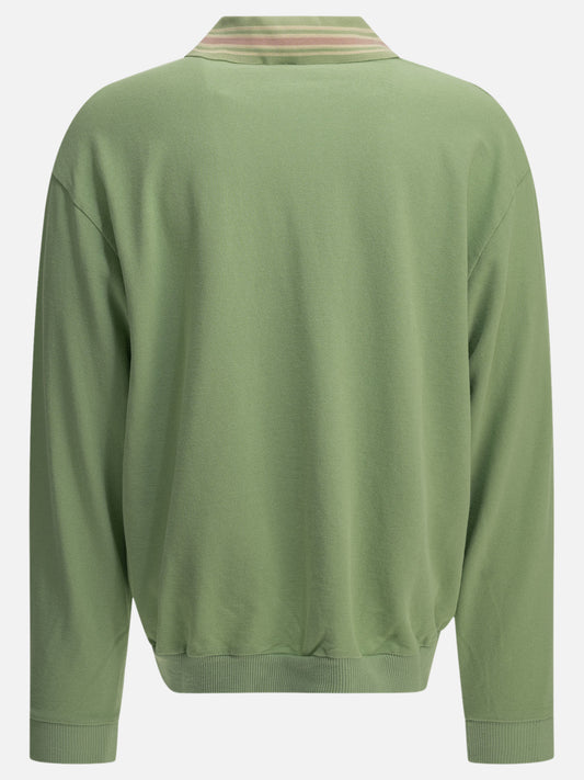 KAPITAL Polo shirt with buttons and logo Green

