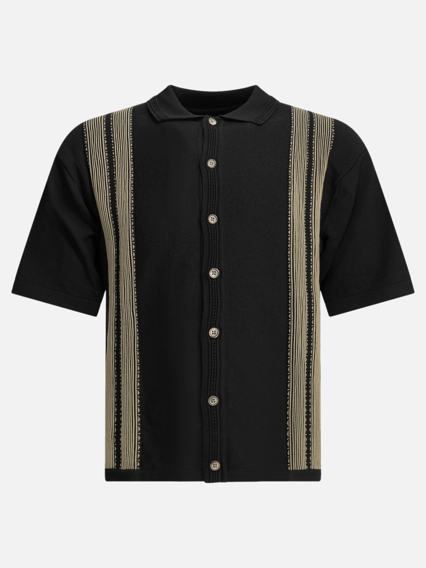 Polo sweater Striped  Black - KAPITAL Men | PDP | VIETTI Online Store | Zoom-Modal
