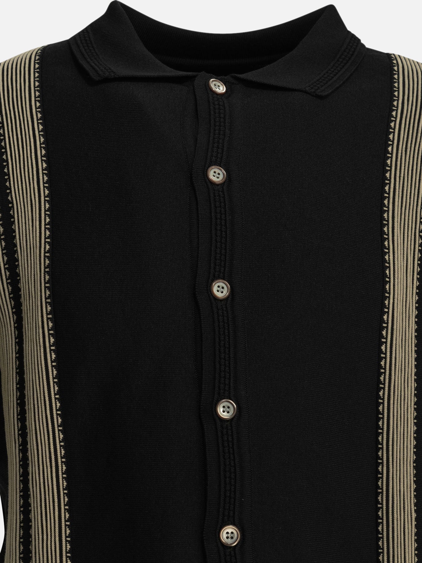 Polo sweater Striped  Black - KAPITAL Men | PDP | VIETTI Online Store | thumbnail_5