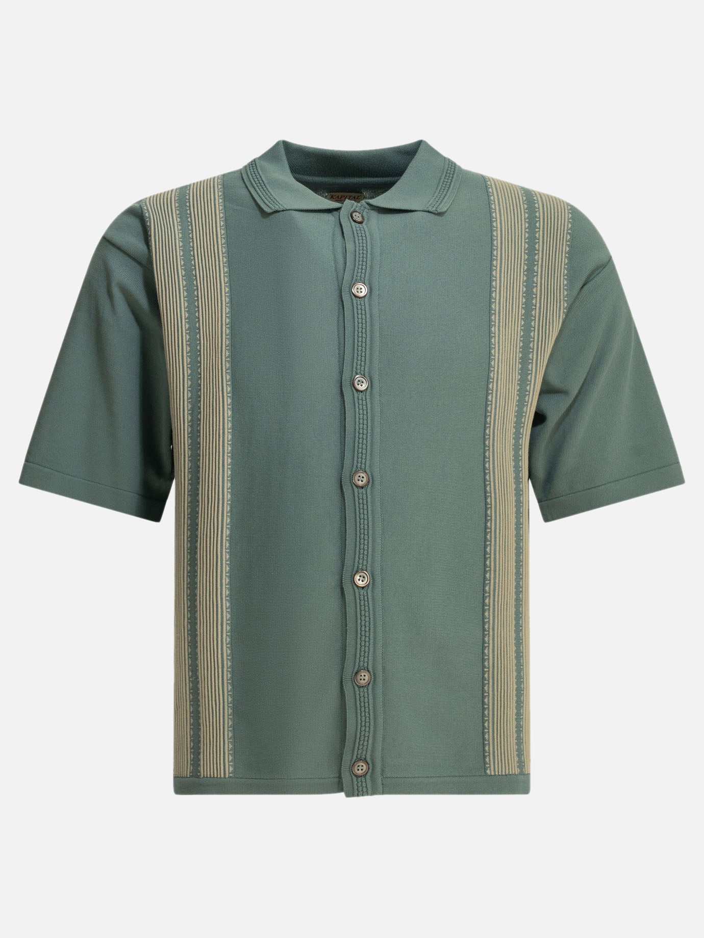 Polo sweater Striped  Green - KAPITAL Men | PDP | VIETTI Online Store | Zoom-Modal
