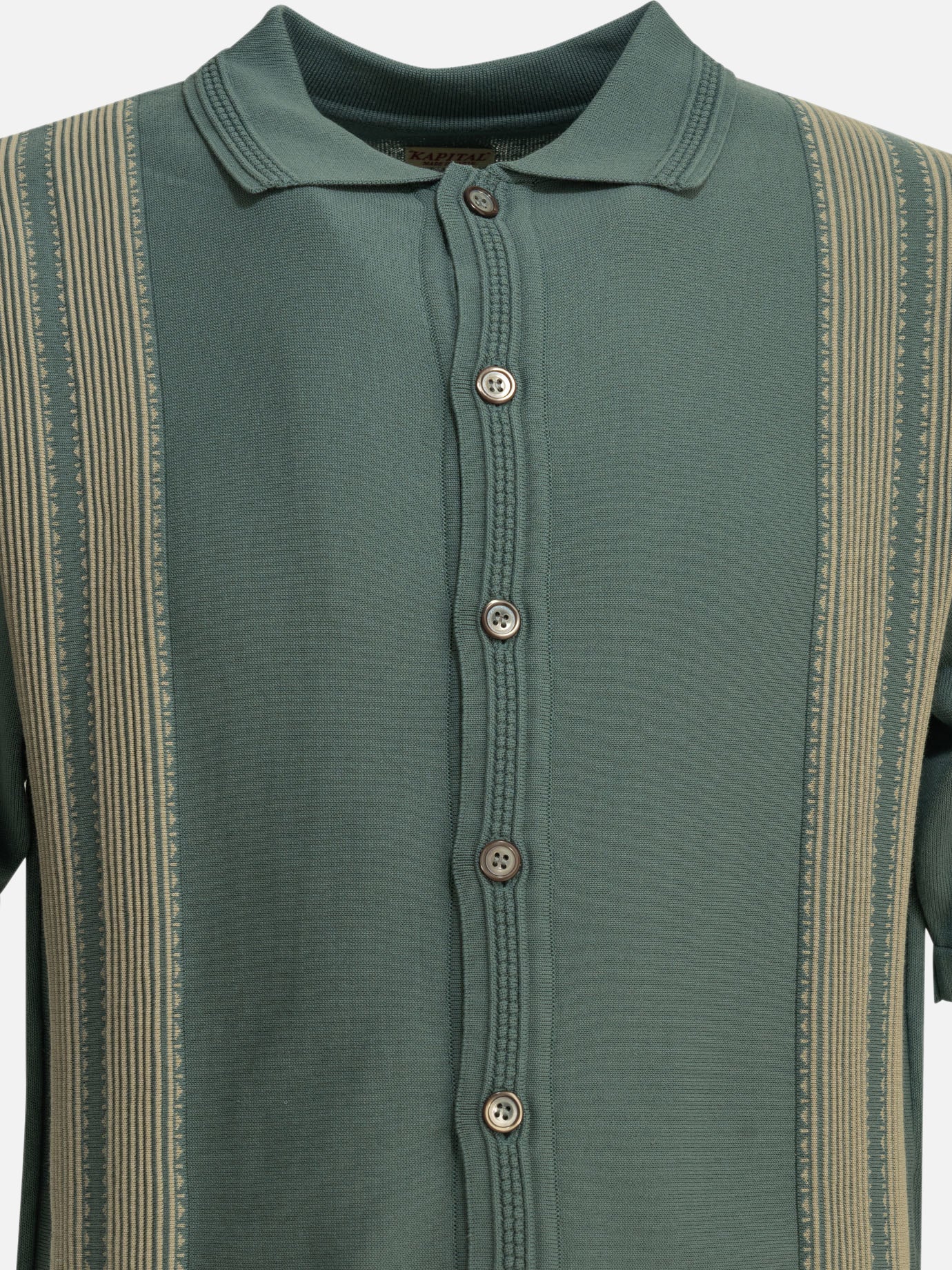 Polo sweater Striped  Green - KAPITAL Men | PDP | VIETTI Online Store | Zoom-Modal_3
