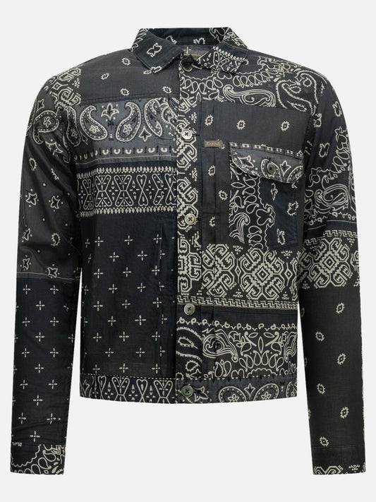 KAPITAL "Bandana Patchwork" Lightweight Jacket Black

