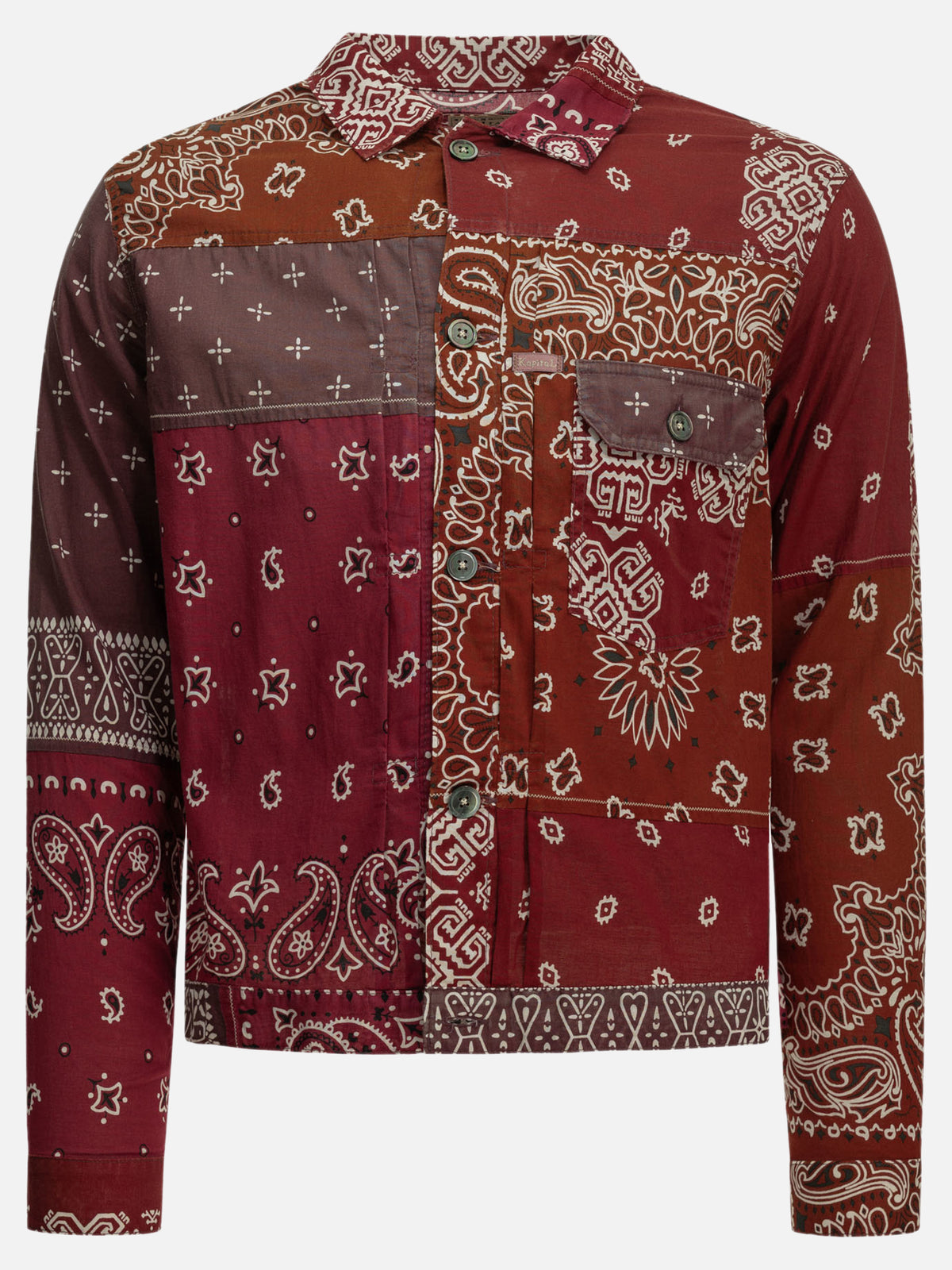 KAPITAL Giacca leggera "Bandana Patchwork" Rosso - VIETTI