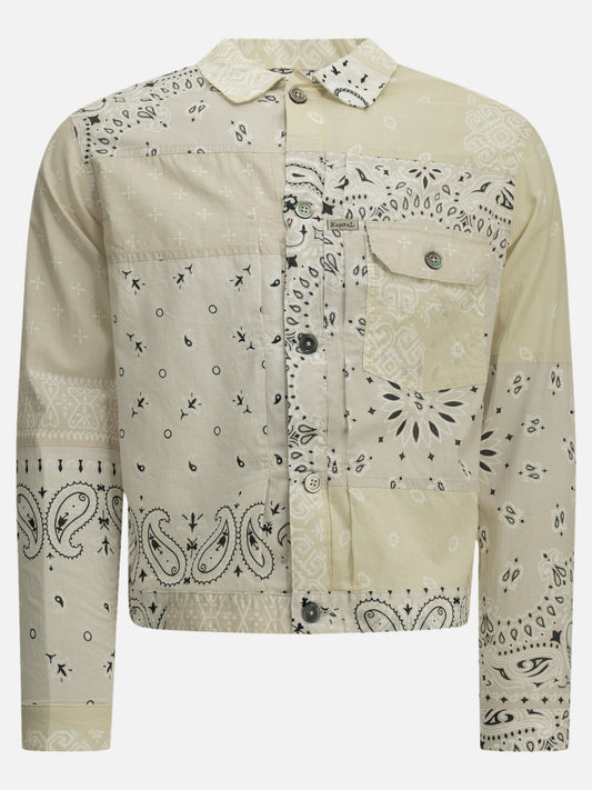 KAPITAL "Bandana Patchwork" Lightweight Jacket Beige

