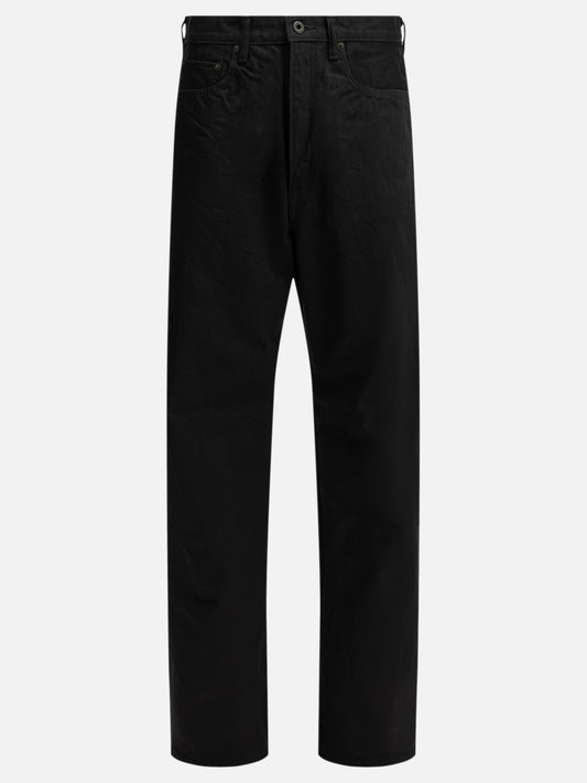 Wide-leg jeans Solid colour  Black - KAPITAL Men | VIETTI Online Store 
