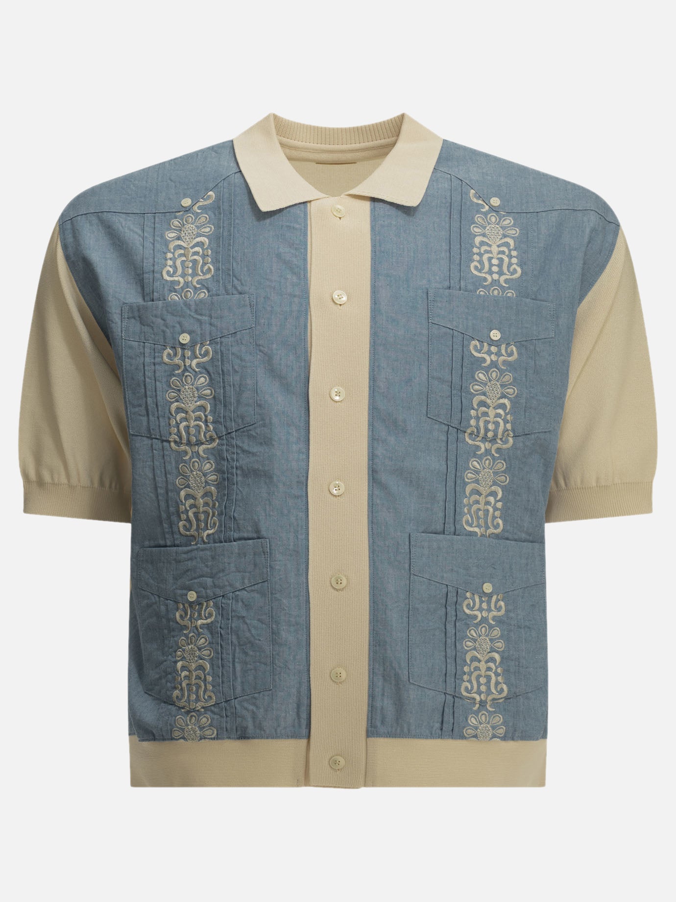 Casual shirts Embroidered  Light blue - KAPITAL Men | PDP | VIETTI Online Store | Zoom-Modal
