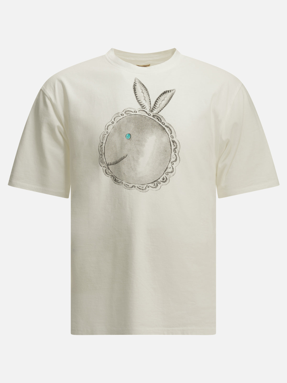 KAPITAL "Big Concho Coneybowy" Crew-Neck T-Shirt White - VIETTI