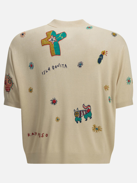 Polo shirts with buttons Textured knit  Beige - KAPITAL Men | PLP | VIETTI Online Store | 2
