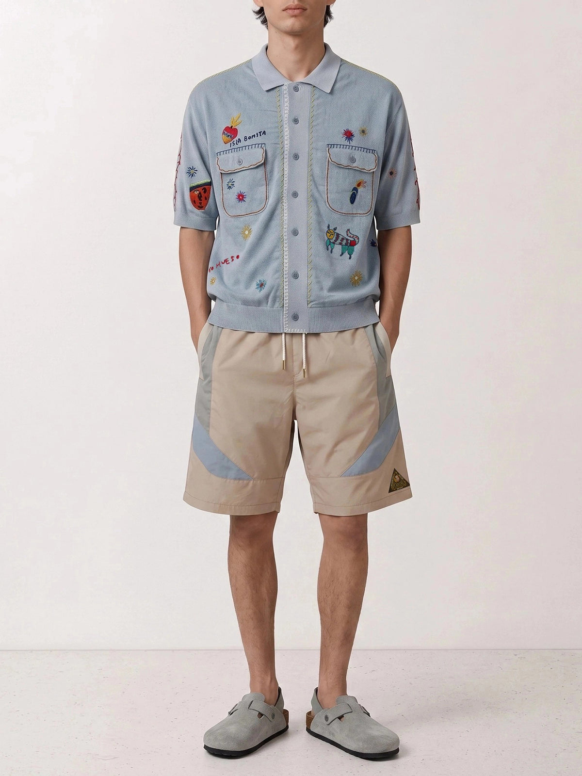 KAPITAL "Shaka" Beach Shorts Pink - VIETTI