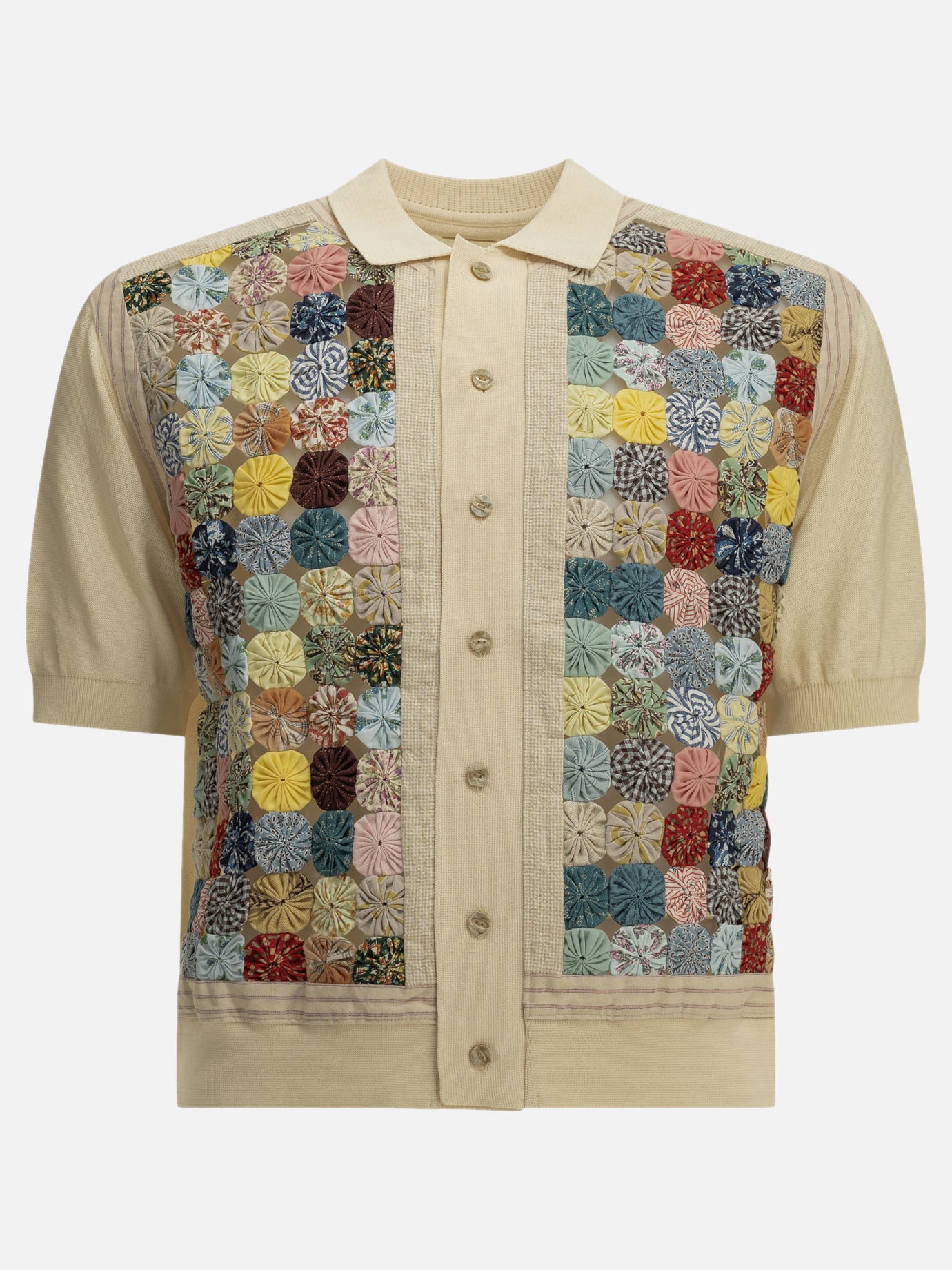 Polo con bottoni Textured knit  Multicolor - KAPITAL Uomo | PDP | VIETTI Online Store | thumbnail