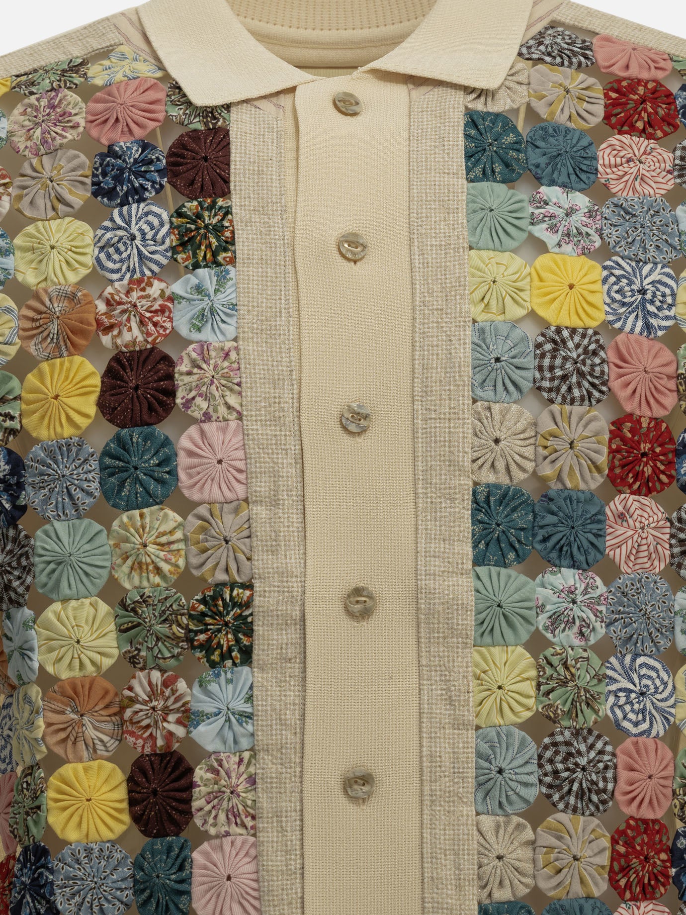 Polo con bottoni Textured knit  Multicolor - KAPITAL Uomo | PDP | VIETTI Online Store | thumbnail_3