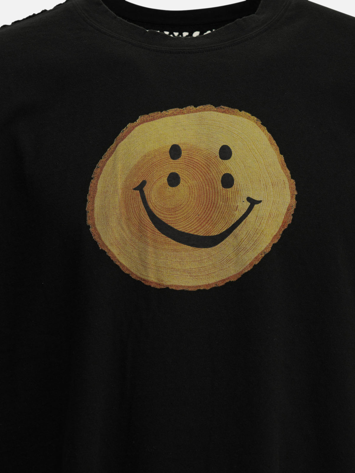 KAPITAL "Tree Trunk Rainbow" Crew-Neck T-Shirt Black - VIETTI