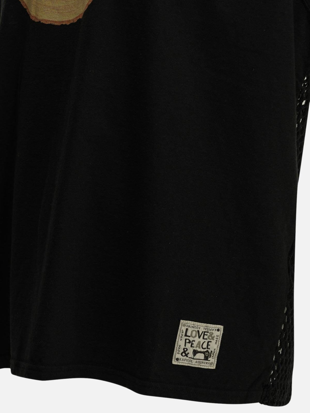 KAPITAL "Tree Trunk Rainbow" Crew-Neck T-Shirt Black - VIETTI