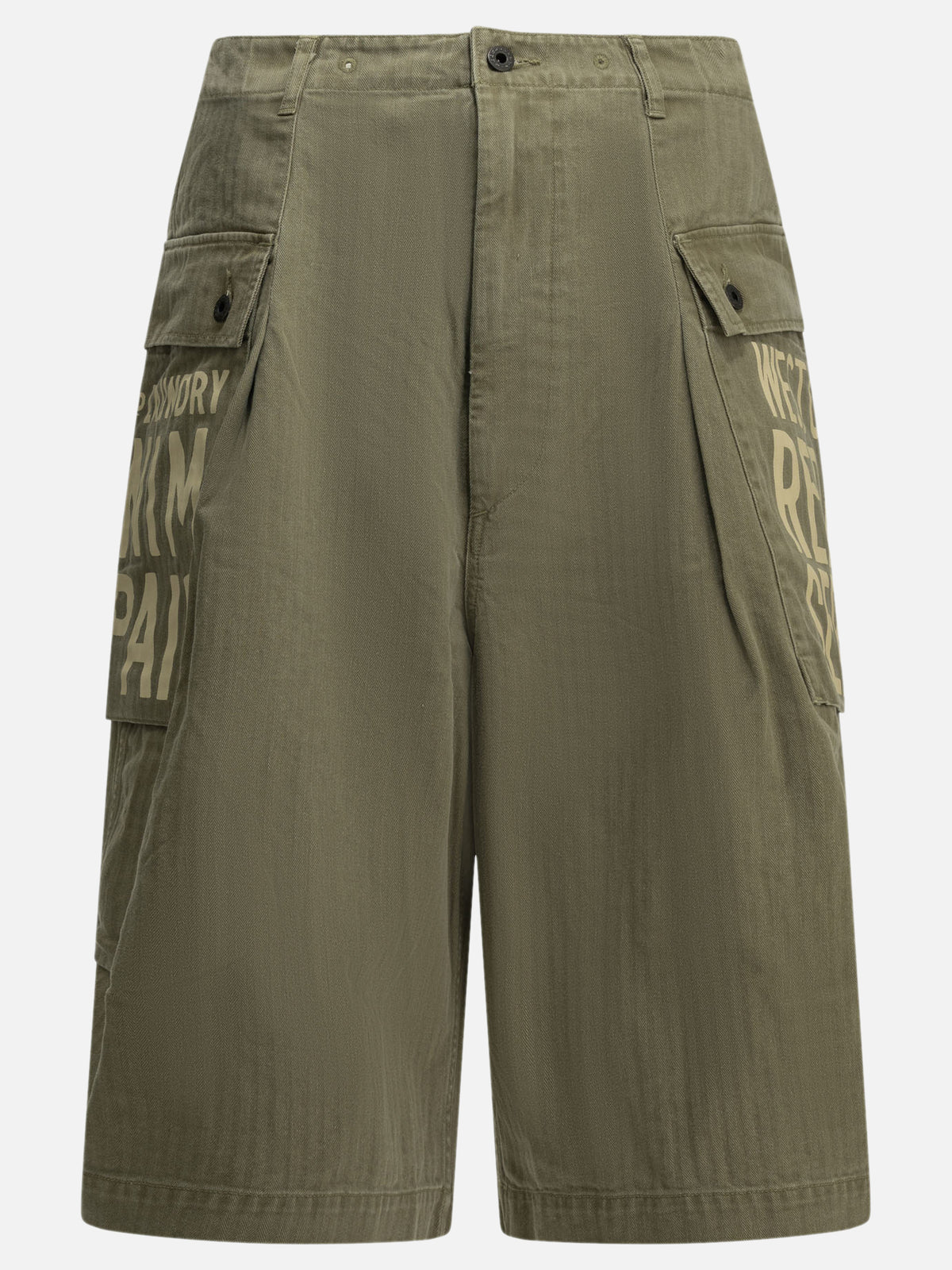 KAPITAL "Jumbo Monkey" Cargo Shorts Green - VIETTI