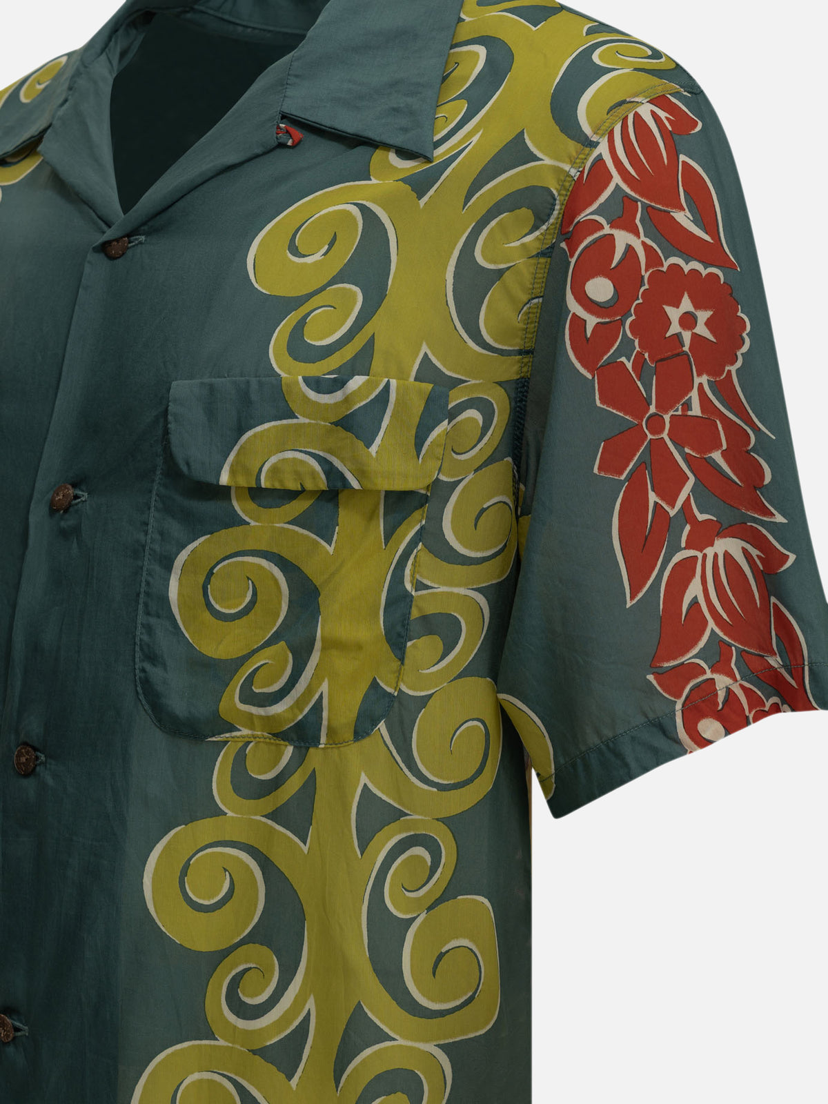 KAPITAL "Kona Tree" Casual Shirt Green

