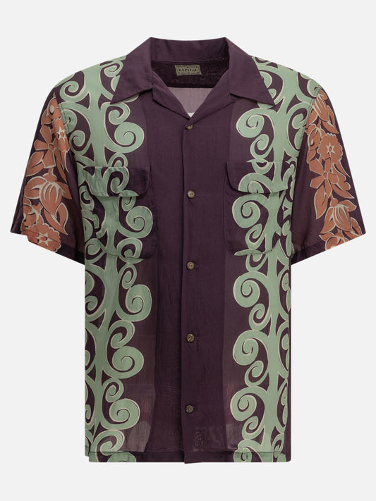 KAPITAL "Kona Tree" Casual Shirt Bordeaux


