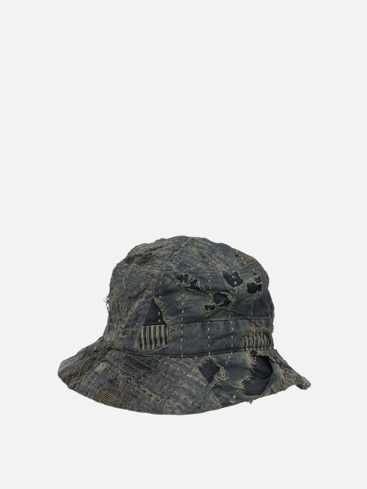 KAPITAL "Boro" Bucket Hat Blue

