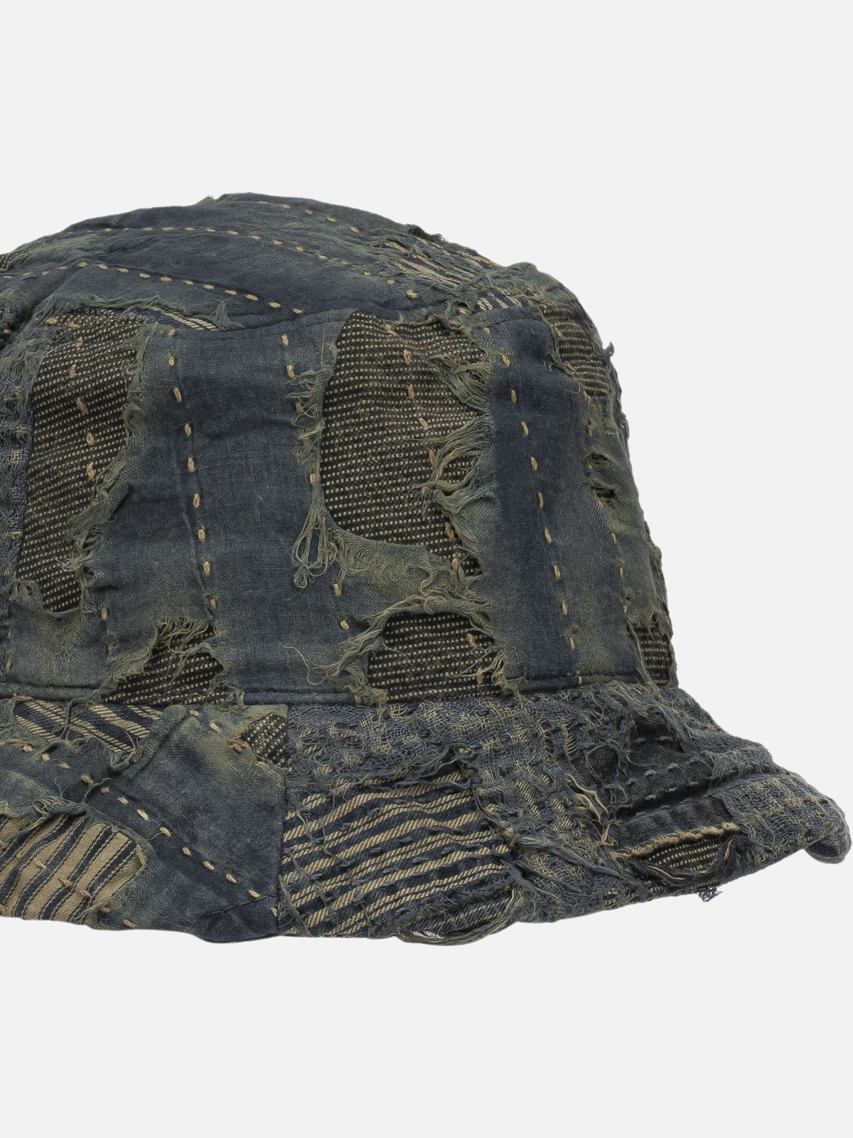 KAPITAL "Boro" Bucket Hat Blue

