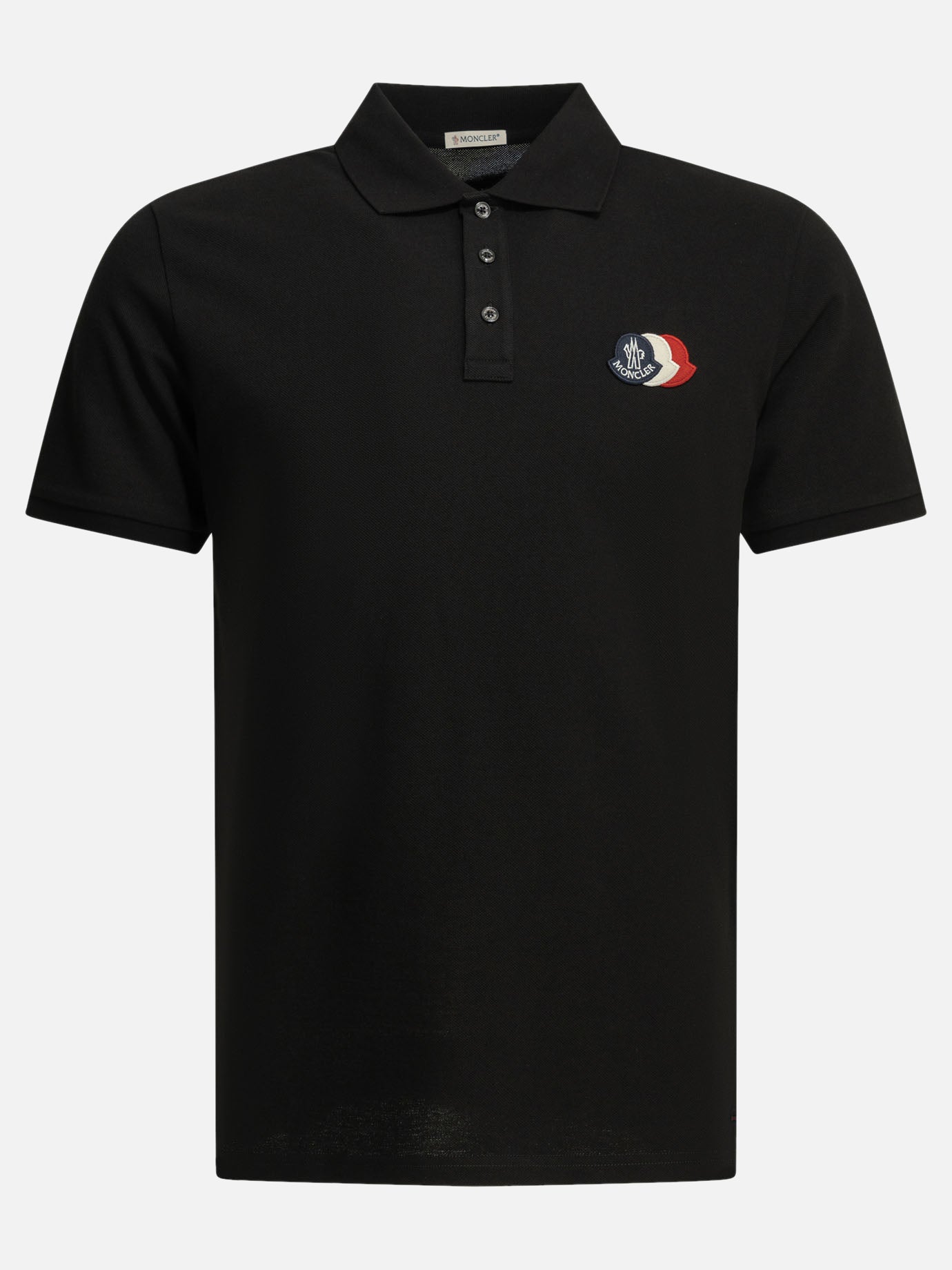 Polo shirts with buttons Logo  Black - Moncler Men | PDP | VIETTI Online Store | Zoom-Modal

