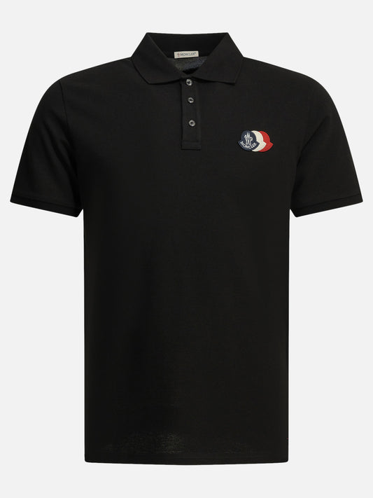 Polo shirts with buttons Logo  Black - Moncler Men | PDP | VIETTI Online Store 
