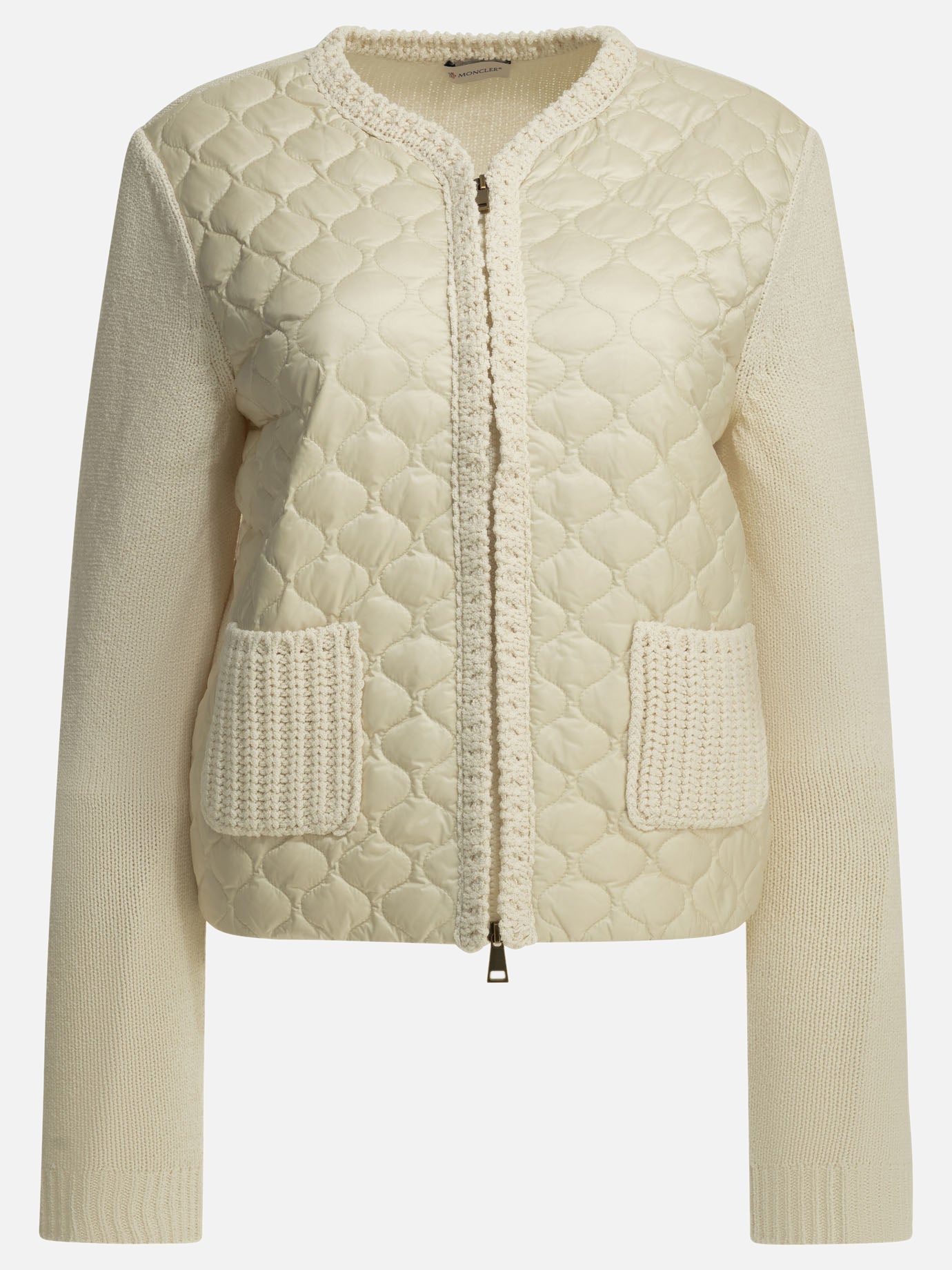Cardigans Logo  White - Moncler Women | PDP | VIETTI Online Store | thumbnail
