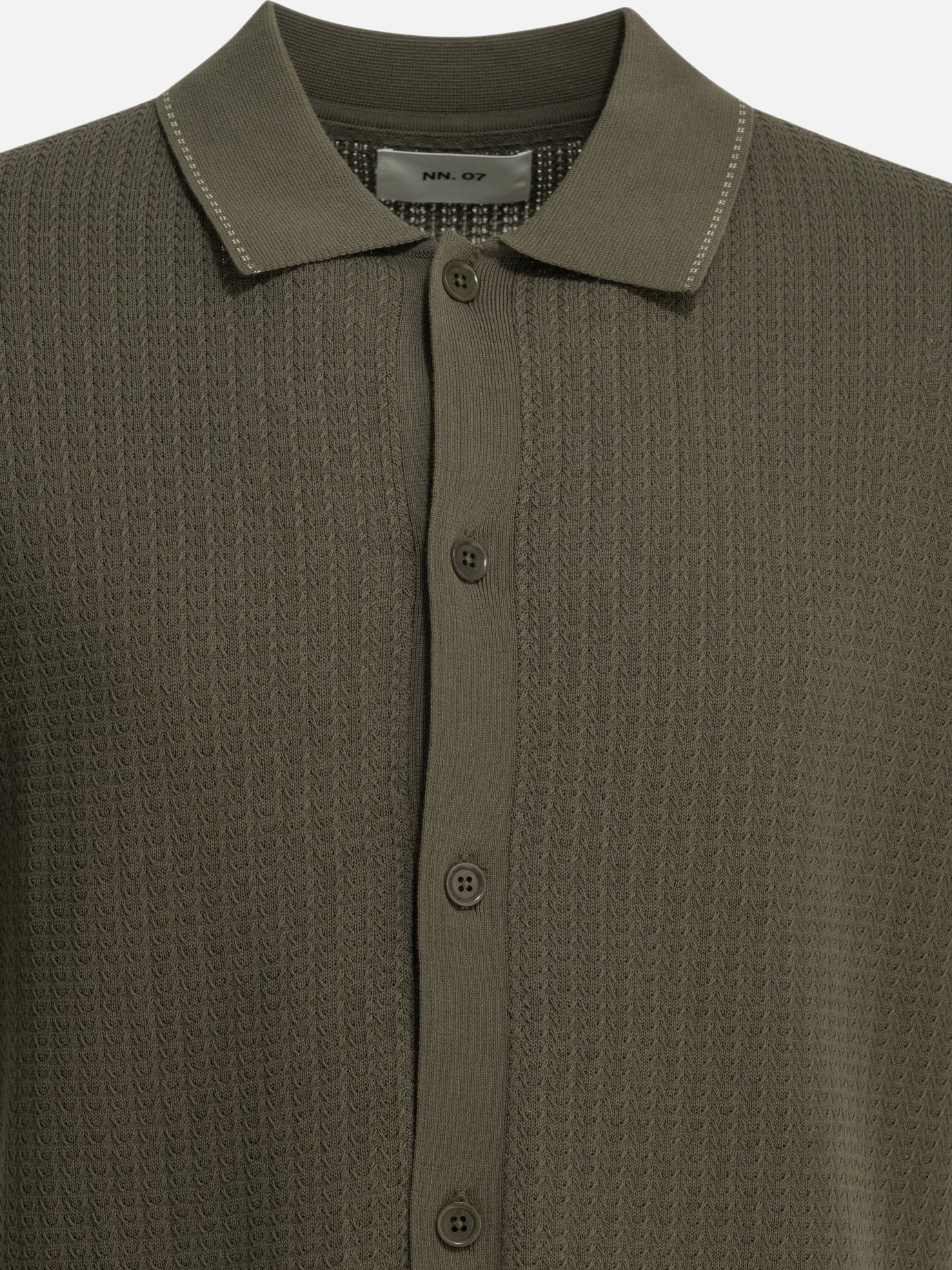 Polo shirts with buttons Solid colour  Green - NN.07 Men | PDP | VIETTI Online Store | thumbnail_3