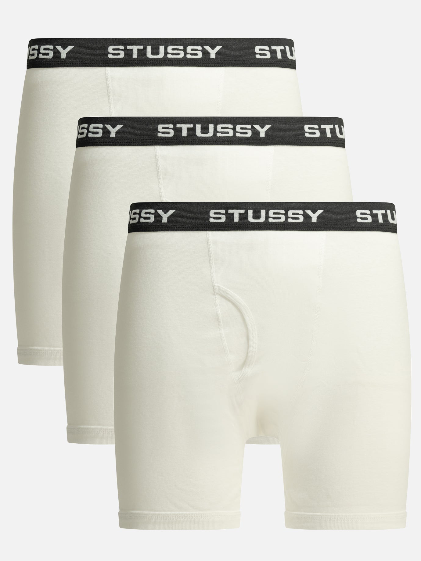 STUSSY LOGO BOXER BRIEFS ブリーフパンツ　S 2枚 Stüssy Cotton boxers with logo 112251 White - Men | VIETTI