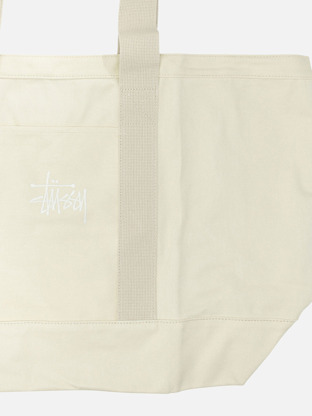 Stüssy Large canvas shoulder bag Beige

