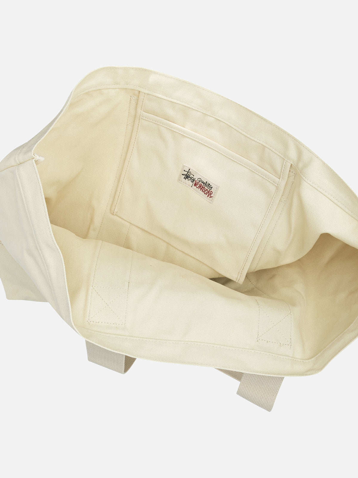 Stüssy Large canvas shoulder bag Beige - VIETTI
