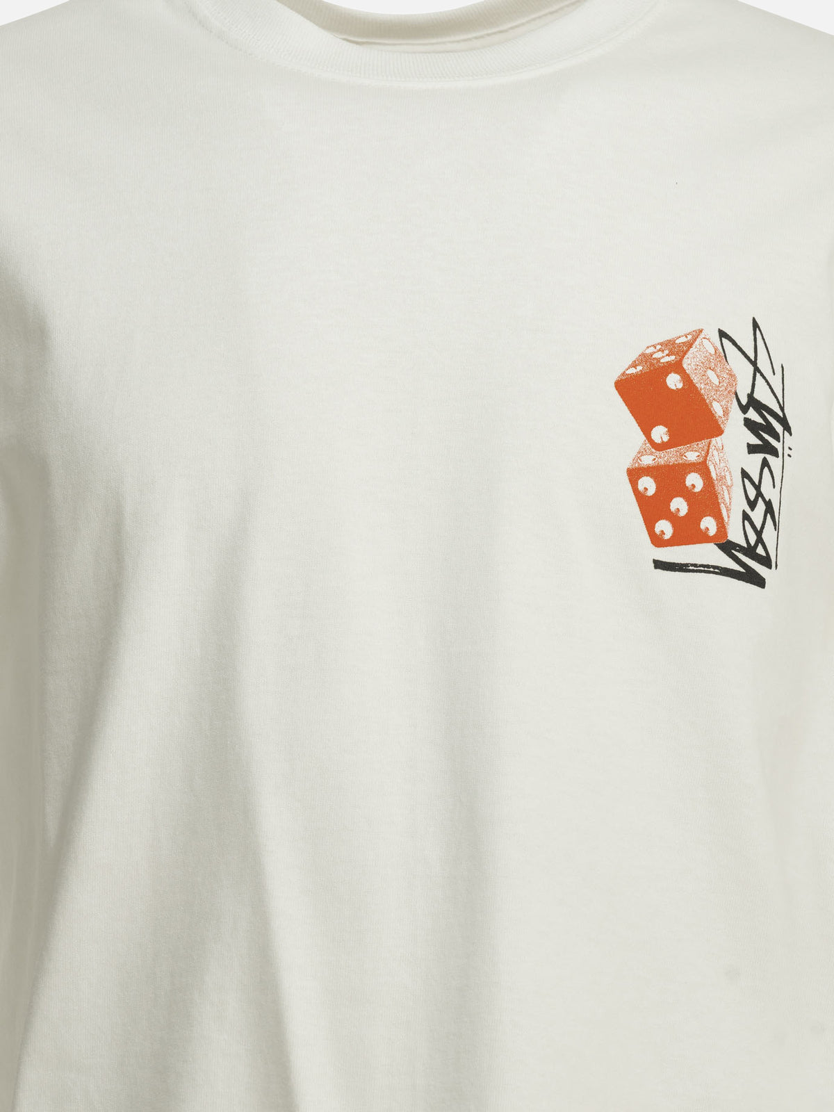 Stüssy "Tall Dice" Crew-Neck T-Shirt White

