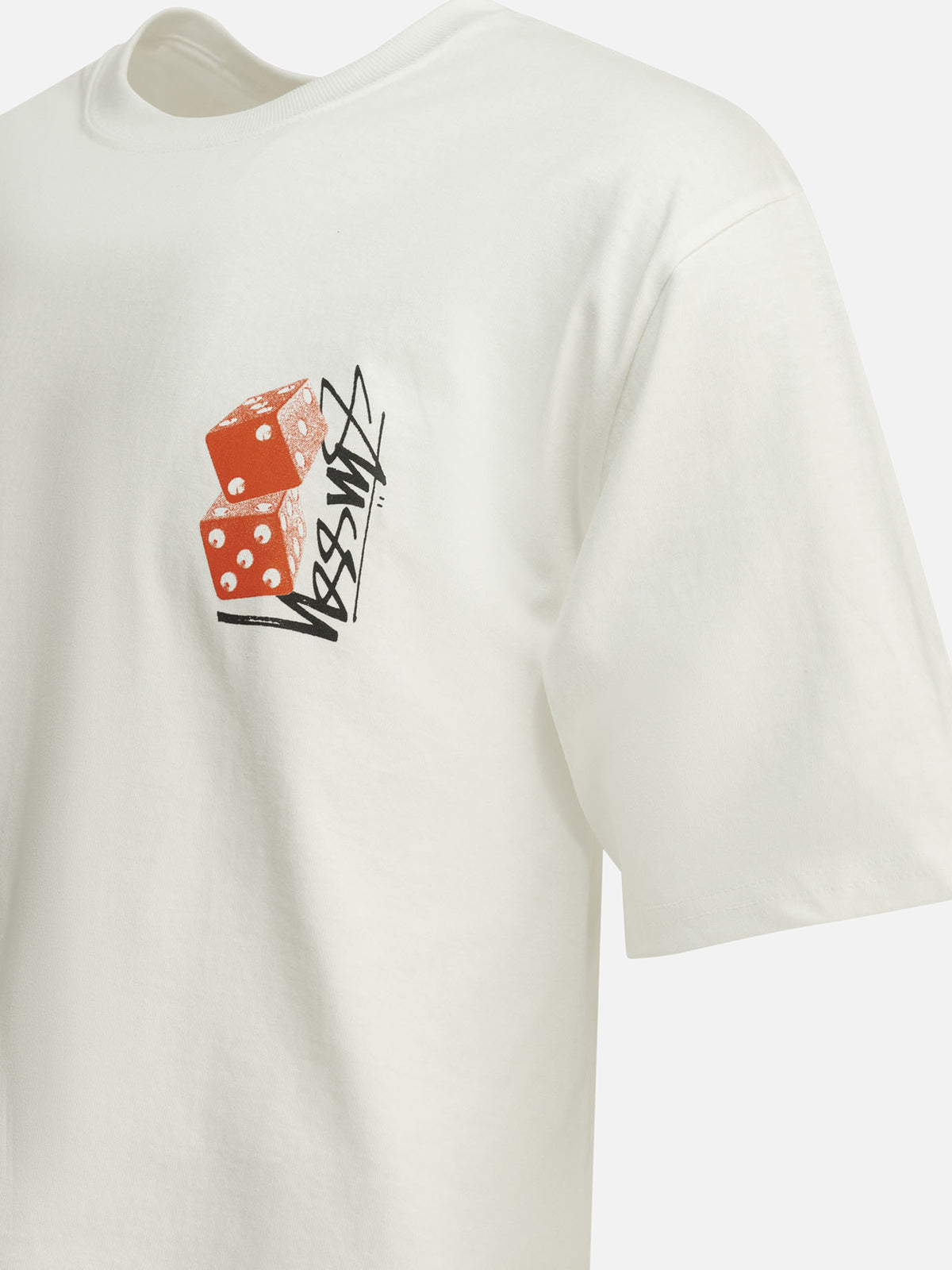 Stüssy "Tall Dice" Crew-Neck T-Shirt White - VIETTI