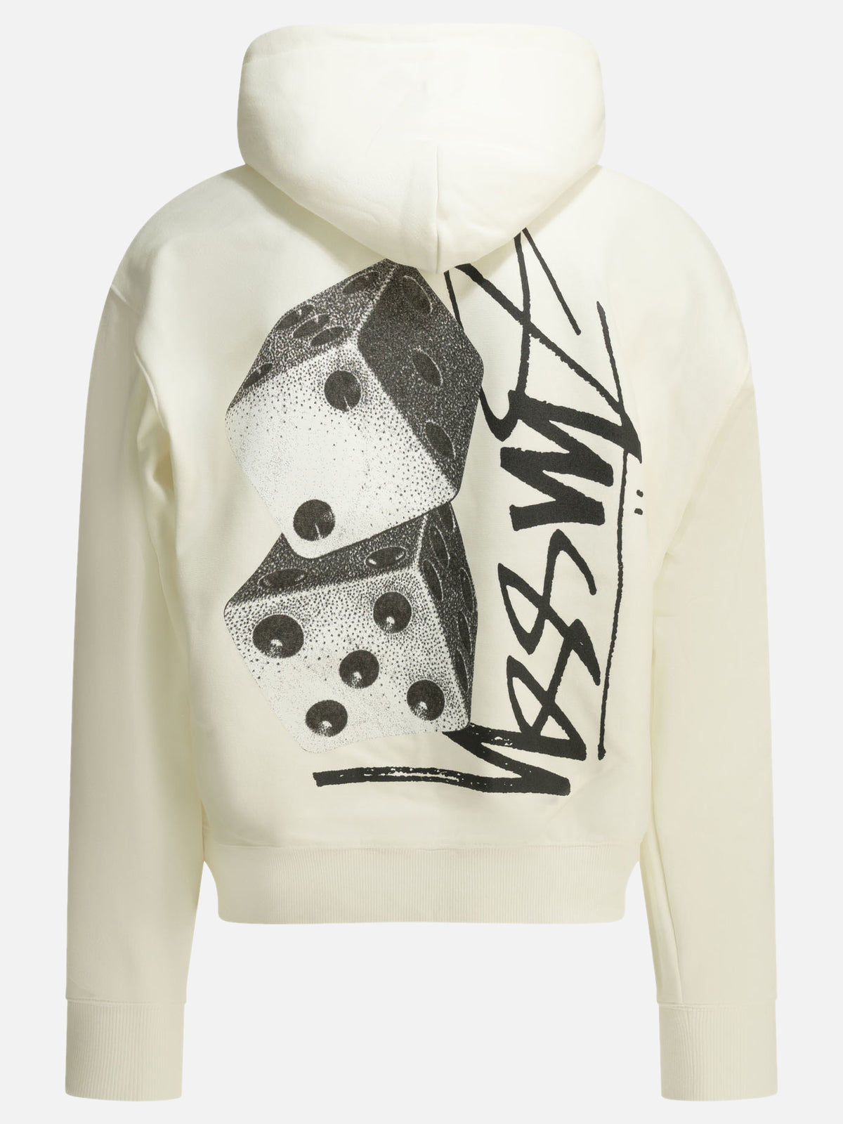 Stüssy "Dice" Zip-Up Sweatshirt White

