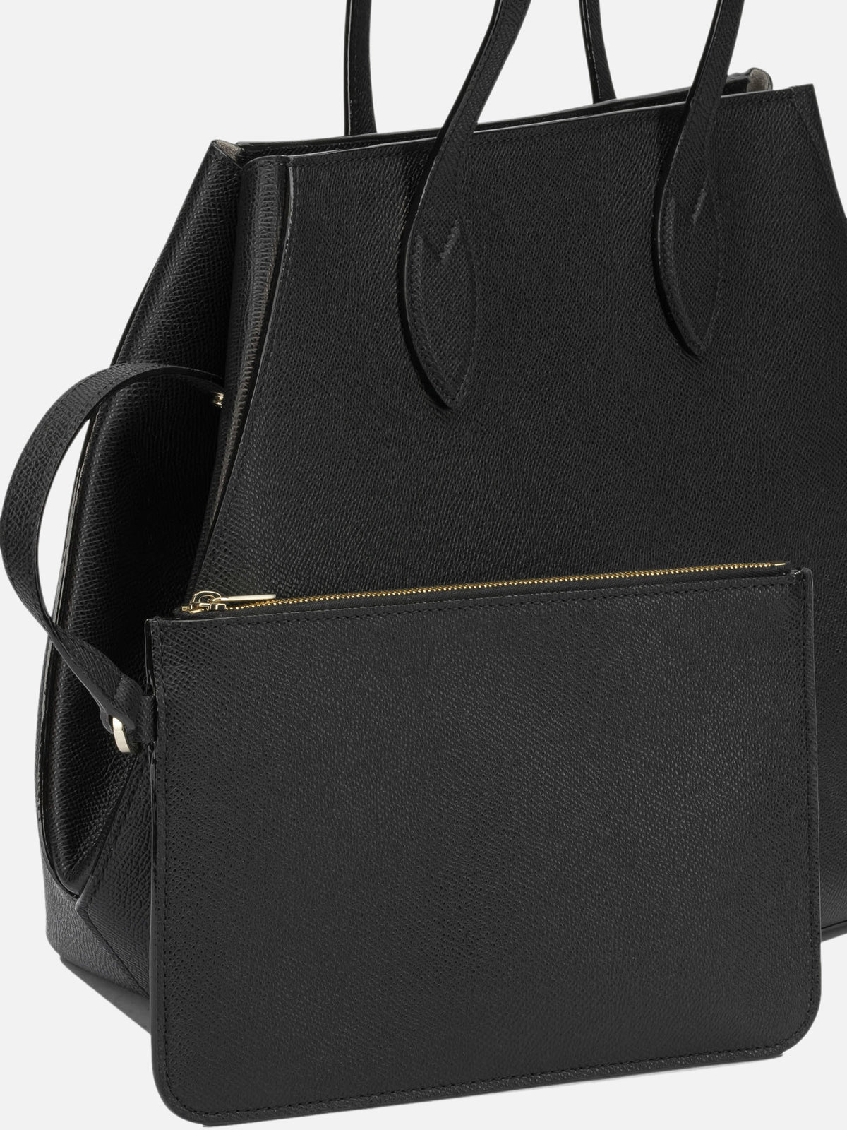 Valextra "Vivi" Small Shoulder Bag Black